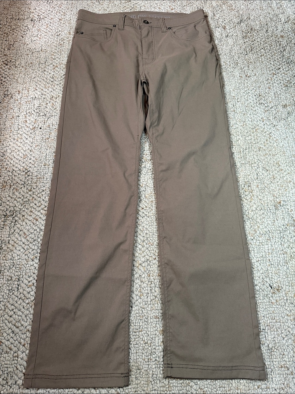 Prana Men's Tan Straight-Leg Chinos 34 x 32
